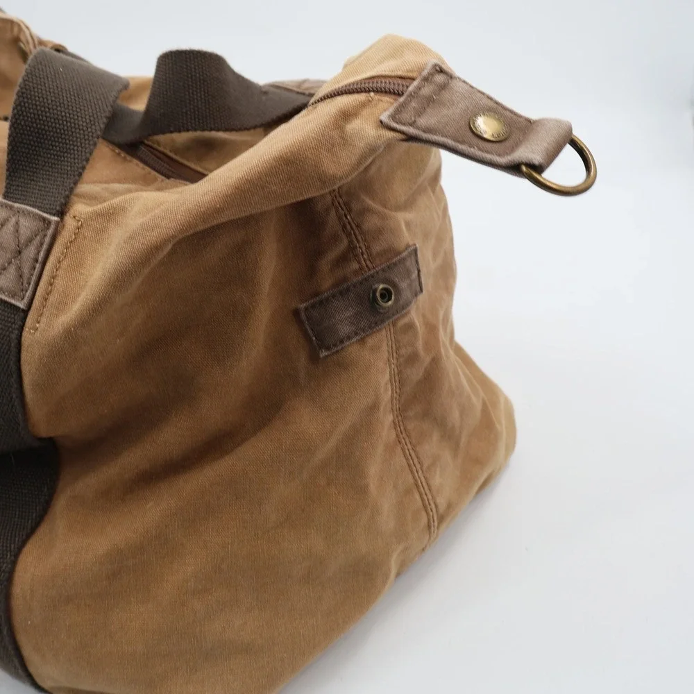 Dri Duck Duffel Bag Unisex Large Brown Canvas Vintage UPS Logo Travel Carryall